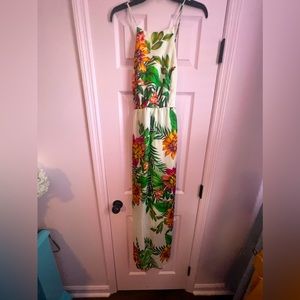 THE PERFECT RESORT/VACATION LIGHT WEIGHT DRESS W/ TROPICAL FLOWER PRINT - SIZE 9